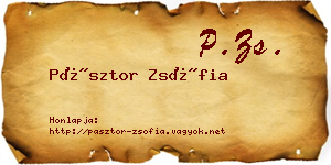 Pásztor Zsófia névjegykártya