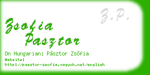 zsofia pasztor business card